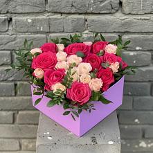 Цветочная композиция из Розы в коробке в Верейке