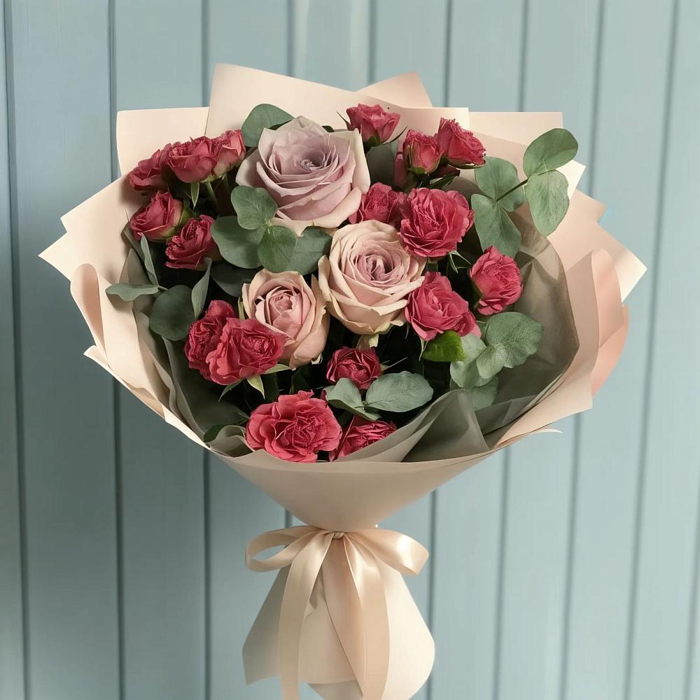Букет цветов из: Гвоздики и Розы в Верейке