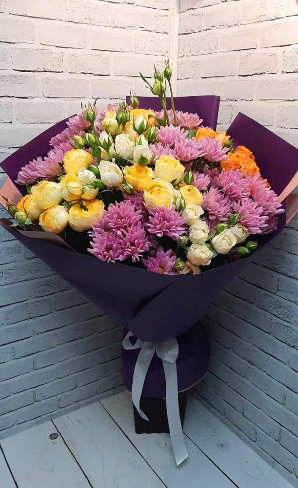 Букет цветов из: Хризантемы и Розы в Верейке