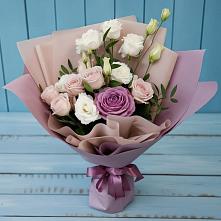 Букет цветов из:  Розы и Лизиантусы в Верейке