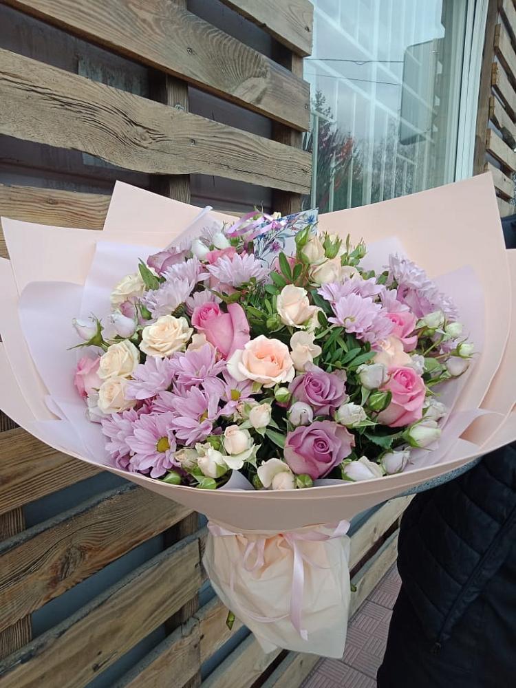 Букет цветов из: Розы и Хризантемы в Верейке