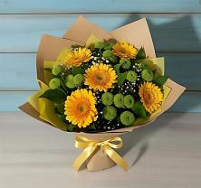 Букет цветов из:  Герберы и Хризантемы #REPLACE_PRED# Верейке