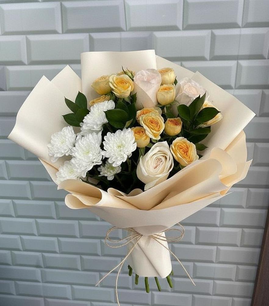 Букет цветов из: Розы и Хризантемы в Верейке