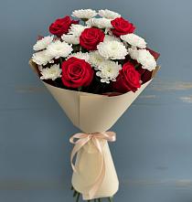 Букет цветов из:  Розы и Хризантемы в Верейке