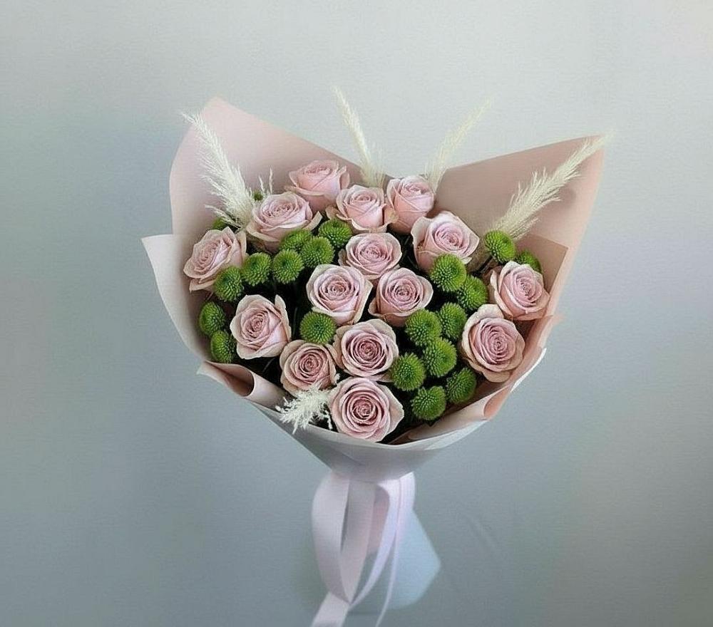 Букет цветов из: Розы и Хризантемы в Верейке