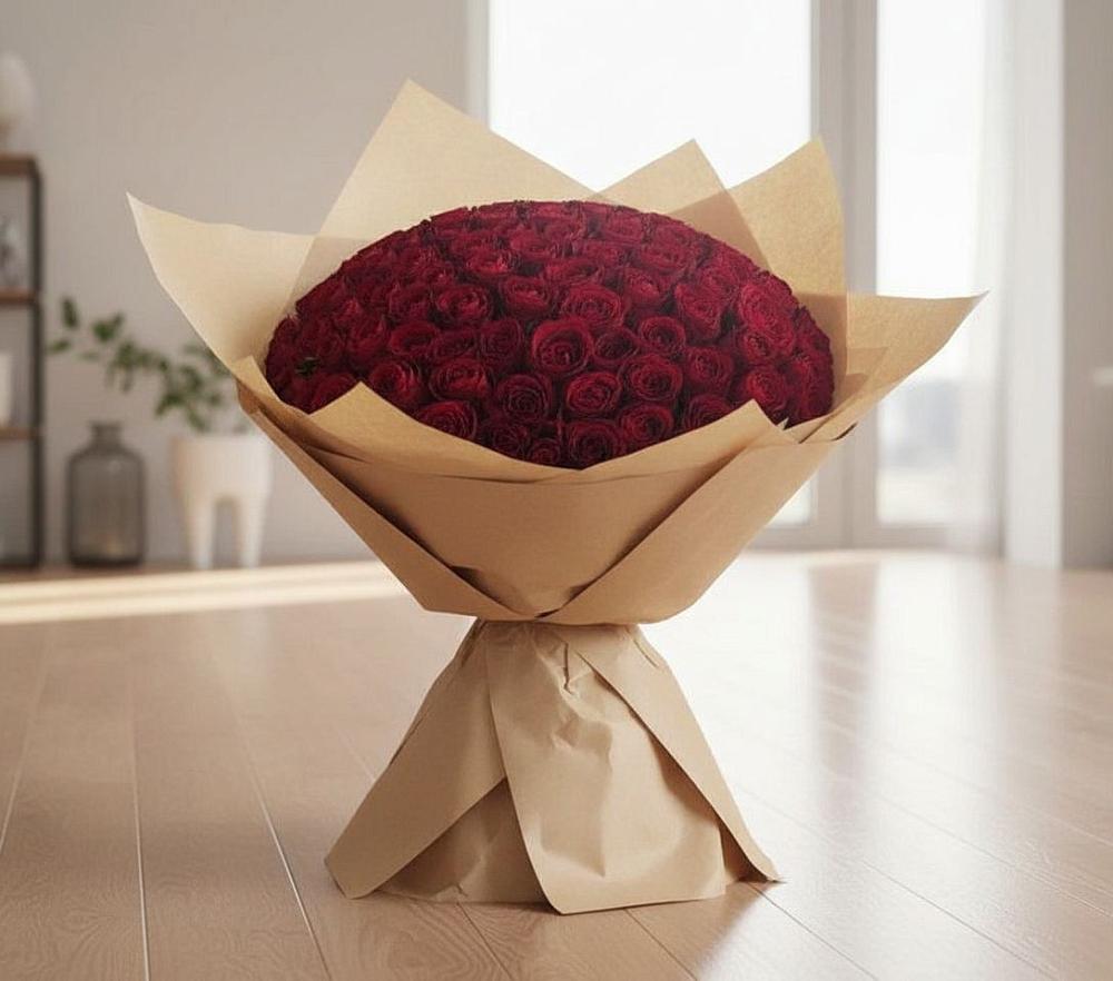 Букет 101 Красная роза в Верейке