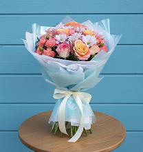 Букет цветов из:  Хризантемы и Розы в Верейке