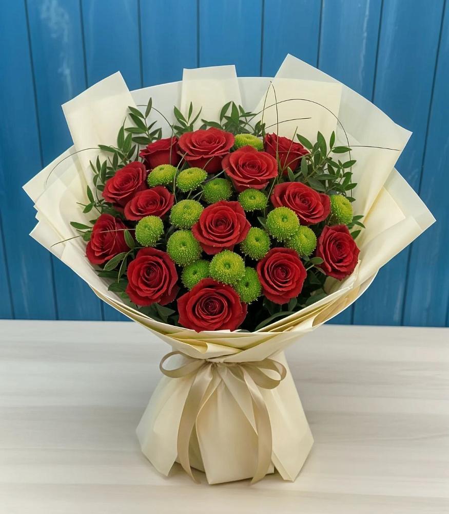 Букет цветов из: Розы и Хризантемы в Верейке