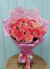 Букет 15 Розовых роз Равель в Верейке