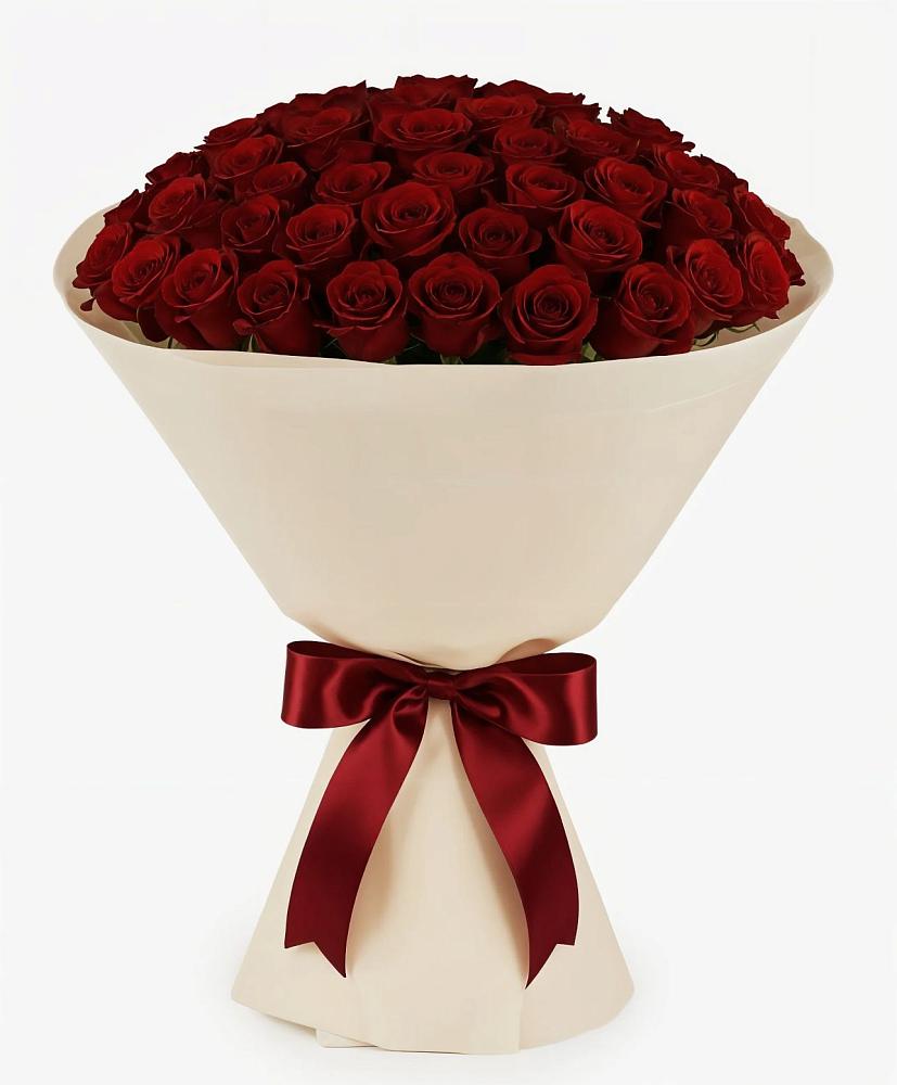 Букет 101 Бордовая роза Блэк Бакарра в Верейке